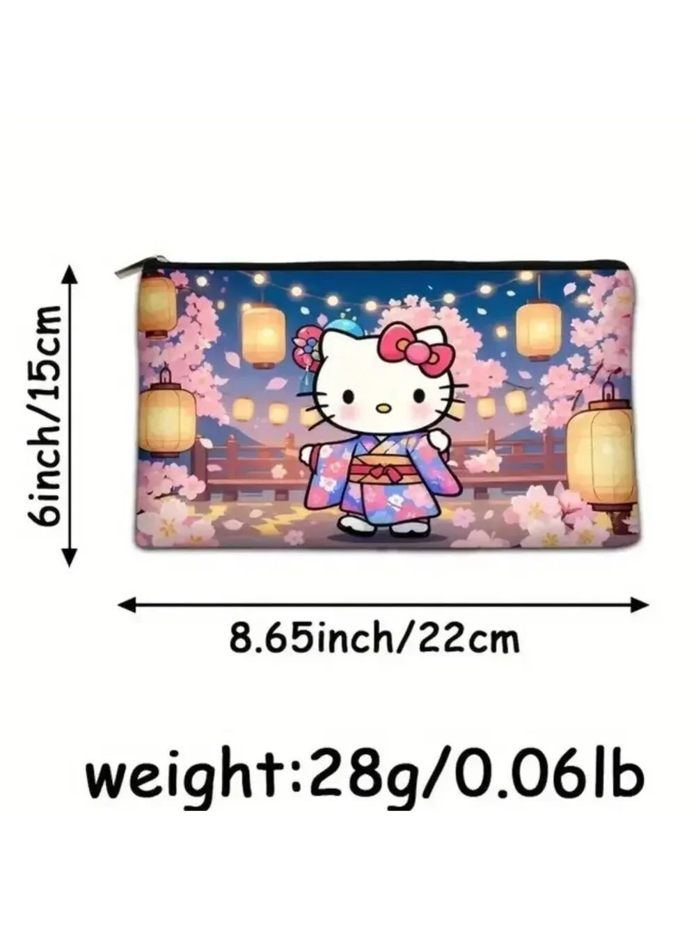 Hello Kitty Floral Cosmetics Pouch